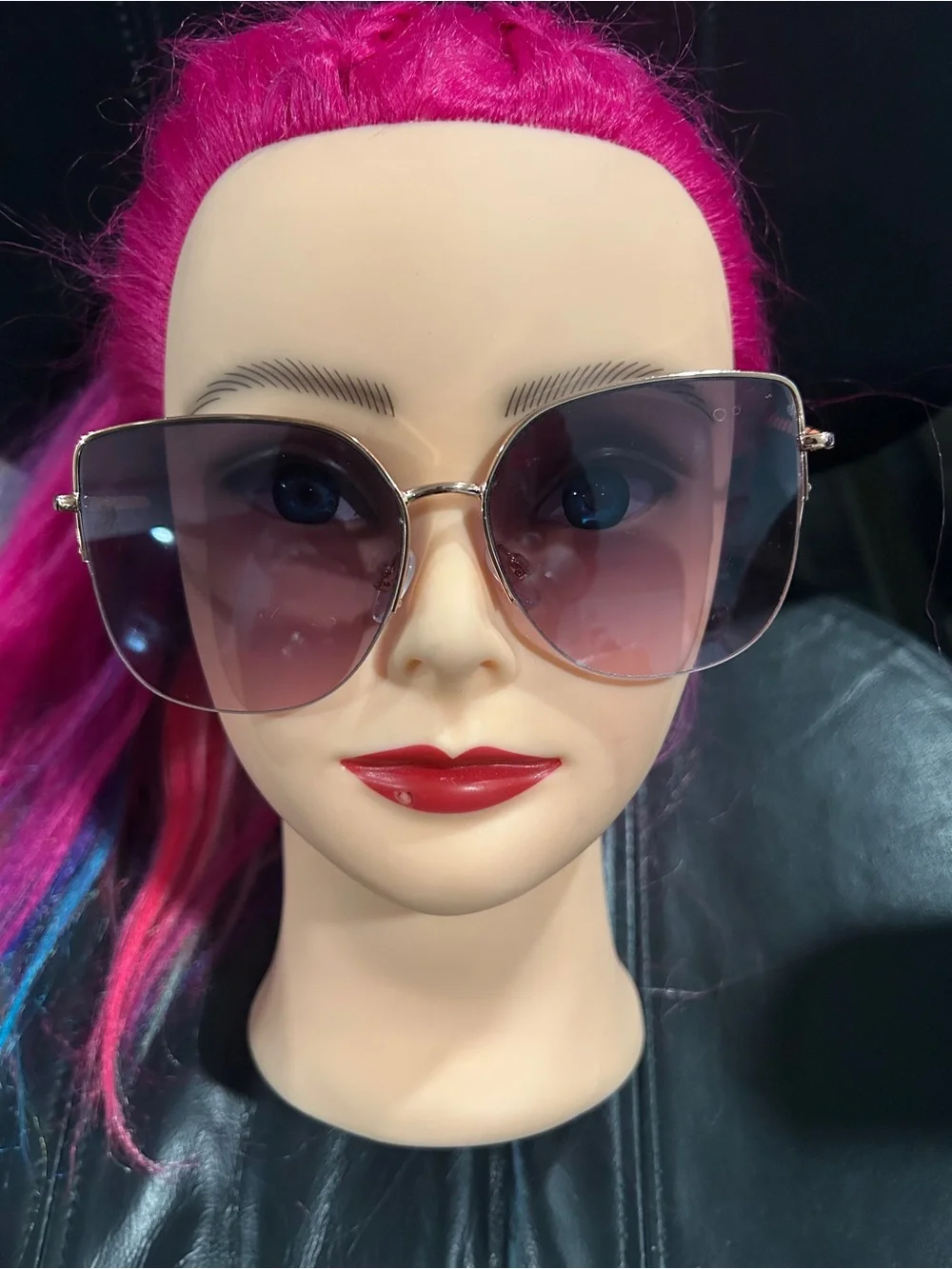 Fashion Oversized Gradient Lens Women's Sunglasses - Pink
